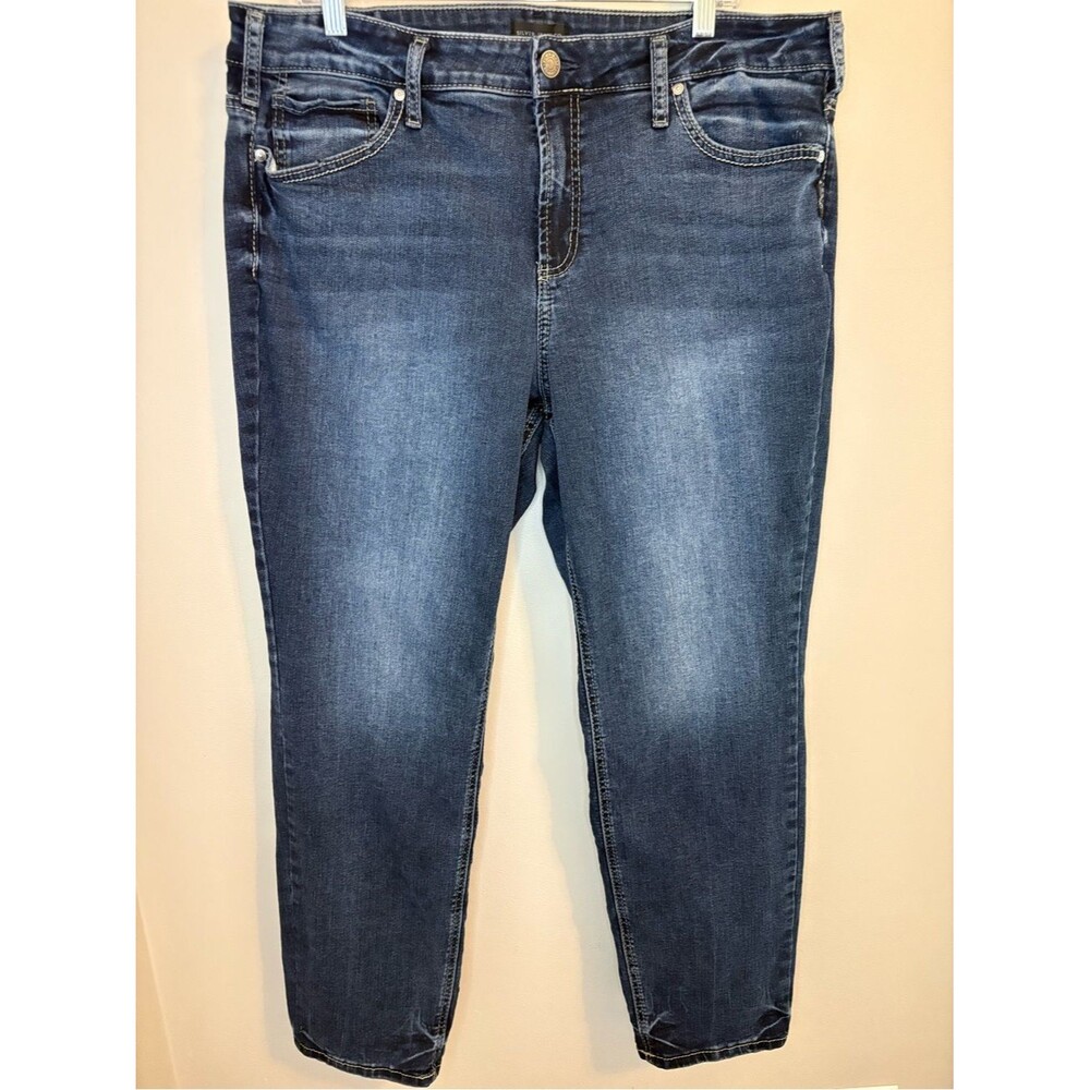 Silver Jeans Suki Straight Jeans Plus Size 34W 31L Dark Wash